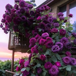 Роза Плетистая Плум Пэшн купить по цене от 610р. в интернет-магазине «Посадика» с доставкой почтой в в Ачинске и по всей России – [изображение №1].